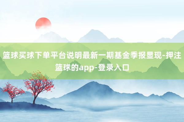 篮球买球下单平台说明最新一期基金季报显现-押注篮球的app-登录入口