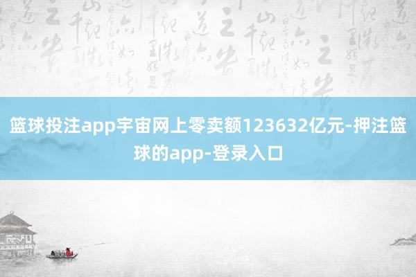 篮球投注app宇宙网上零卖额123632亿元-押注篮球的app-登录入口
