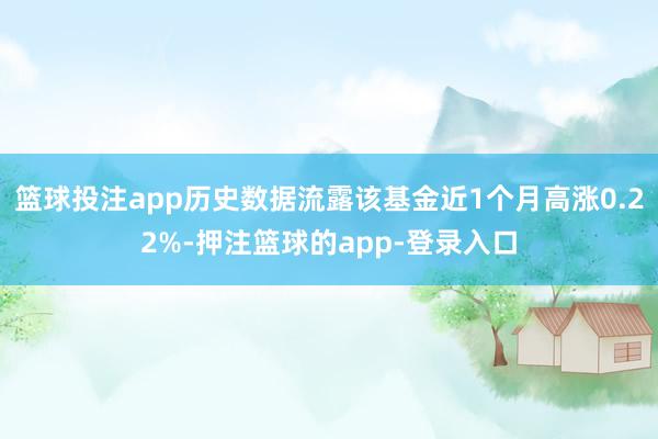 篮球投注app历史数据流露该基金近1个月高涨0.22%-押注篮球的app-登录入口