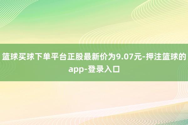 篮球买球下单平台正股最新价为9.07元-押注篮球的app-登录入口