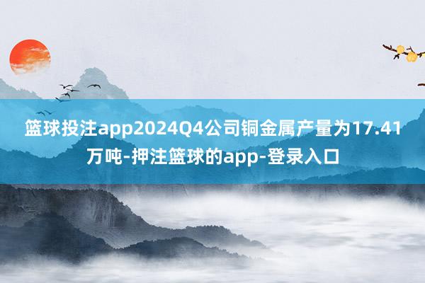 篮球投注app2024Q4公司铜金属产量为17.41万吨-押注篮球的app-登录入口