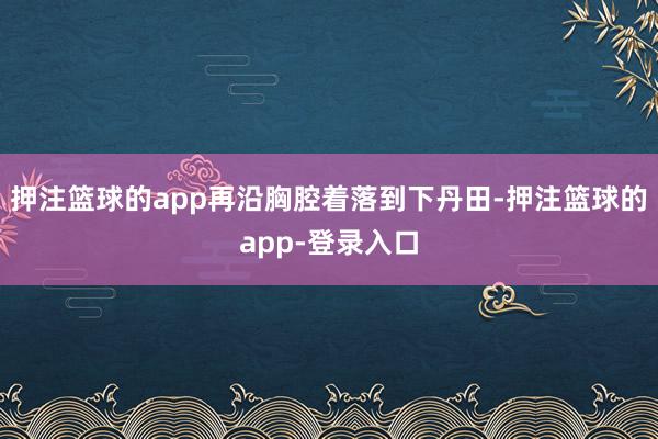 押注篮球的app再沿胸腔着落到下丹田-押注篮球的app-登录入口