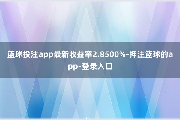 篮球投注app最新收益率2.8500%-押注篮球的app-登录入口