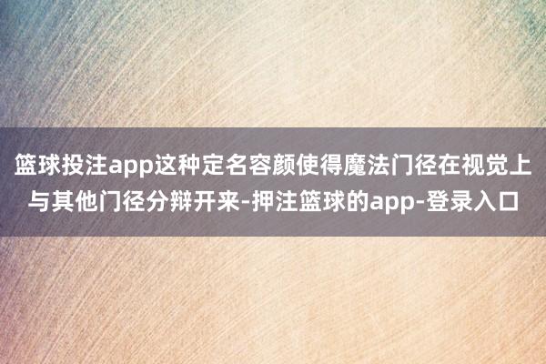 篮球投注app这种定名容颜使得魔法门径在视觉上与其他门径分辩开来-押注篮球的app-登录入口