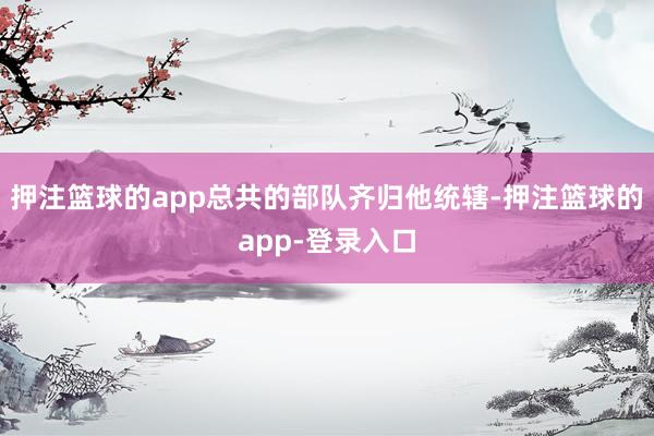 押注篮球的app总共的部队齐归他统辖-押注篮球的app-登录入口