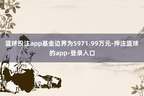 篮球投注app基金边界为5971.99万元-押注篮球的app-登录入口