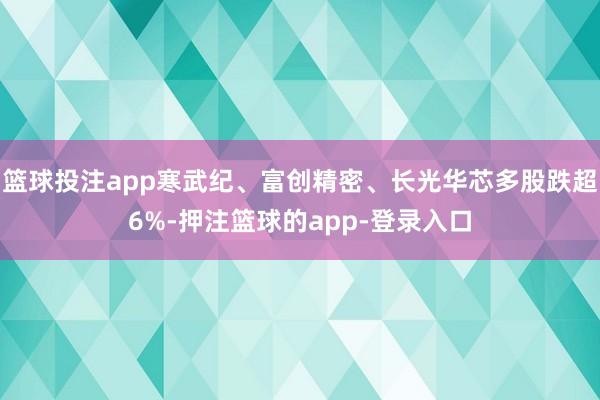 篮球投注app寒武纪、富创精密、长光华芯多股跌超6%-押注篮球的app-登录入口