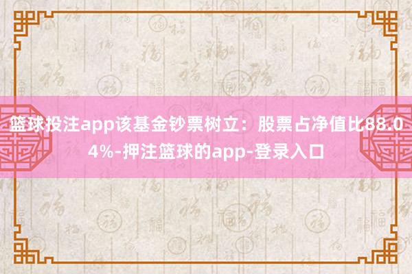 篮球投注app该基金钞票树立：股票占净值比88.04%-押注篮球的app-登录入口