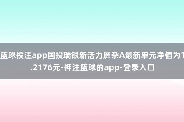 篮球投注app国投瑞银新活力羼杂A最新单元净值为1.2176元-押注篮球的app-登录入口