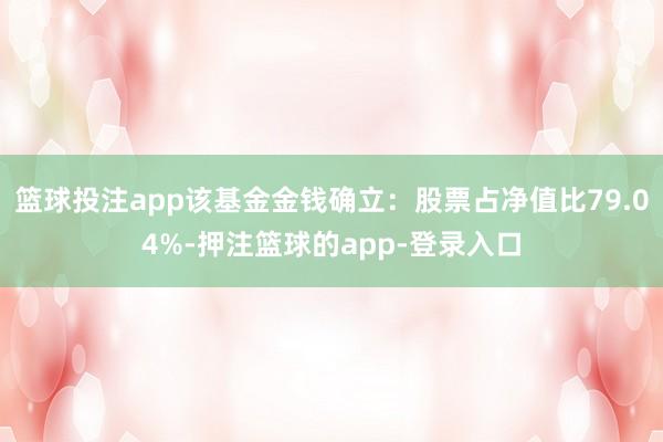 篮球投注app该基金金钱确立:股票占净值比79.04%-押注篮球的app-登录入口