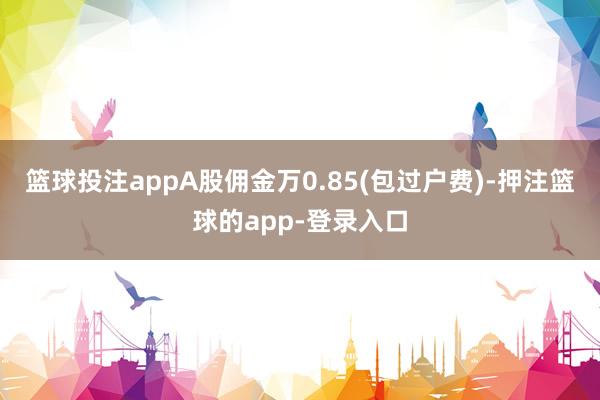 篮球投注appA股佣金万0.85(包过户费)-押注篮球的app-登录入口