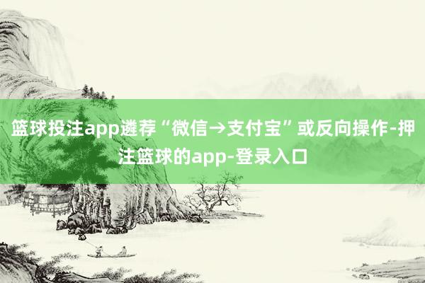 篮球投注app遴荐“微信→支付宝”或反向操作-押注篮球的app-登录入口