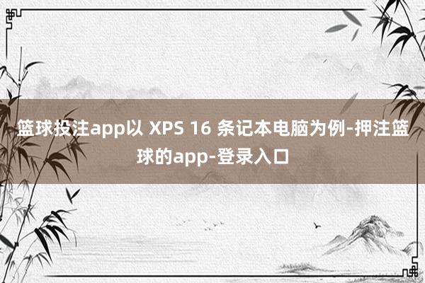篮球投注app以 XPS 16 条记本电脑为例-押注篮球的app-登录入口