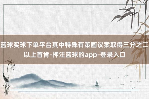 篮球买球下单平台其中特殊有策画议案取得三分之二以上首肯-押注篮球的app-登录入口