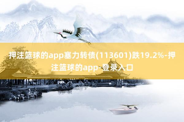 押注篮球的app塞力转债(113601)跌19.2%-押注篮球的app-登录入口